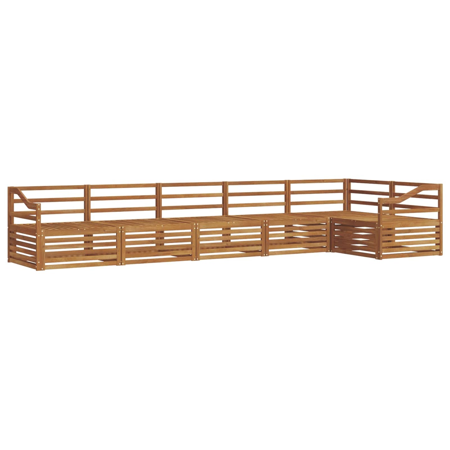 Outdoor Sofa Set 6 pcs Natural Solid Acacia Wood