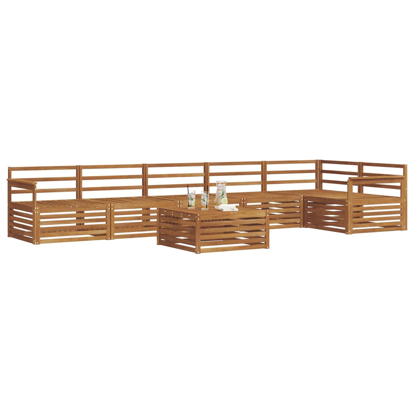 Outdoor Sofa Set 7 pcs Natural