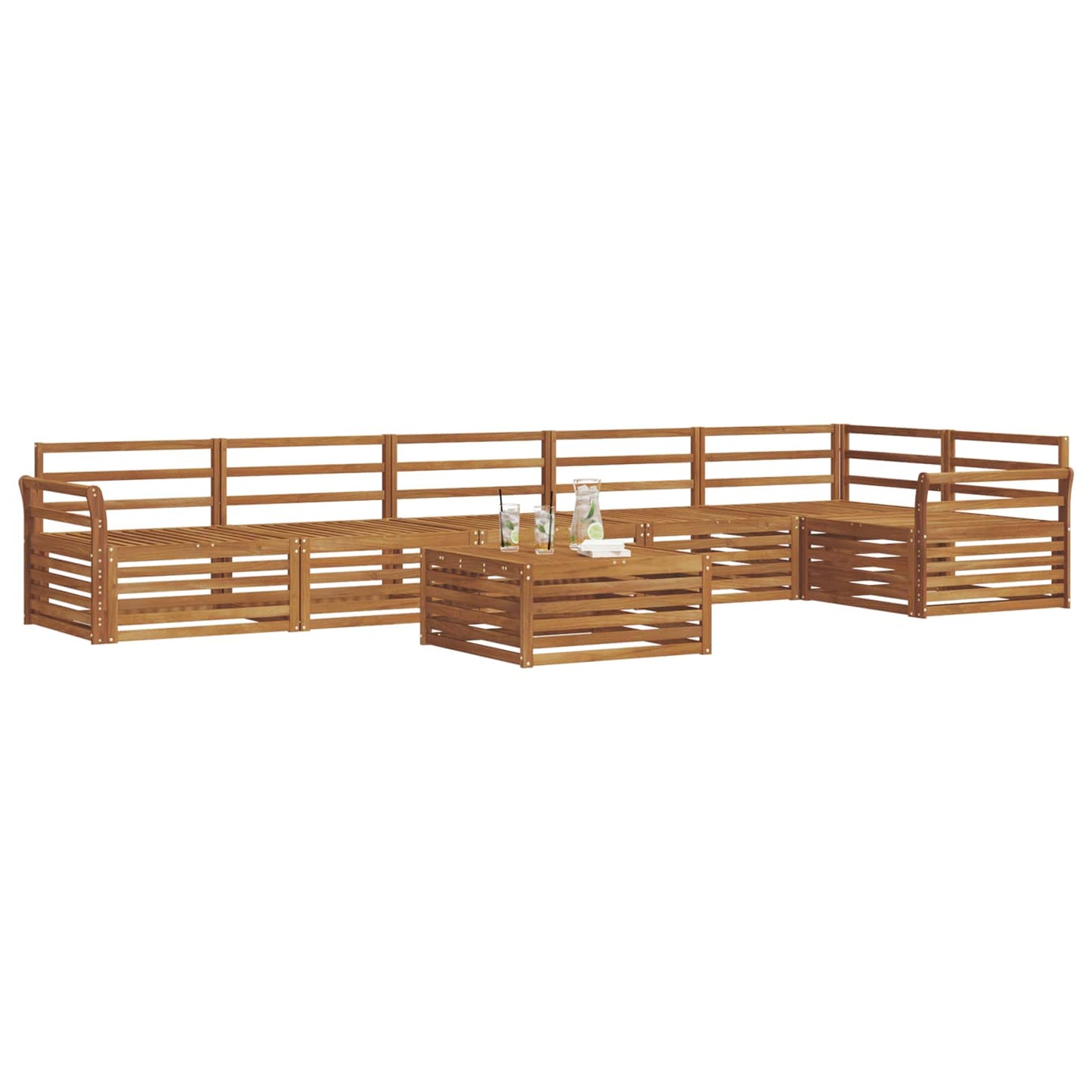 Outdoor Sofa Set 7 pcs Natural