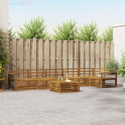 Outdoor Sofa Set 7 pcs Natural Solid Acacia Wood