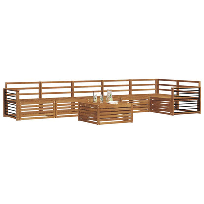 Outdoor Sofa Set 7 pcs Natural Solid Acacia Wood