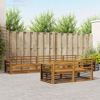 Outdoor Sofa Set 8 pcs Natural Solid Acacia Wood