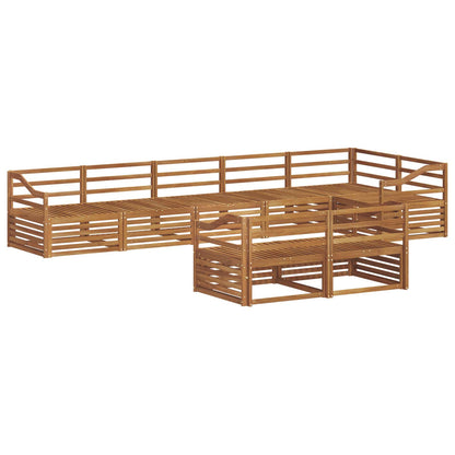 Outdoor Sofa Set 8 pcs Natural Solid Acacia Wood