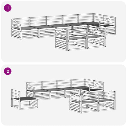 Outdoor Sofa Set 8 pcs Natural Solid Acacia Wood