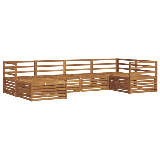 Outdoor Sofa Set 6 pcs Natural Solid Acacia Wood