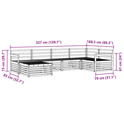 Outdoor Sofa Set 6 pcs Natural