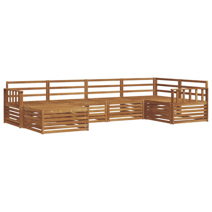 Outdoor Sofa Set 6 pcs Natural Solid Acacia Wood