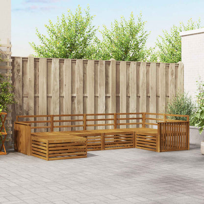 Outdoor Sofa Set 6 pcs Natural Solid Acacia Wood