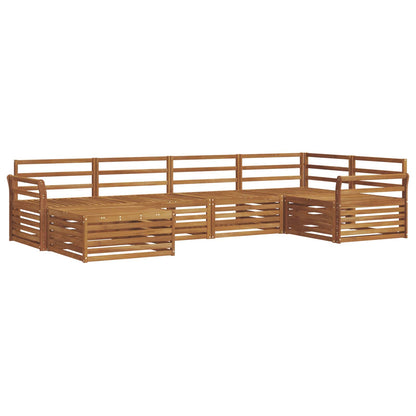 Outdoor Sofa Set 6 pcs Natural Solid Acacia Wood