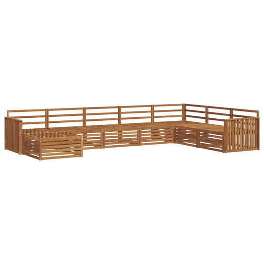 Outdoor Sofa Set 8 pcs Natural Solid Acacia Wood