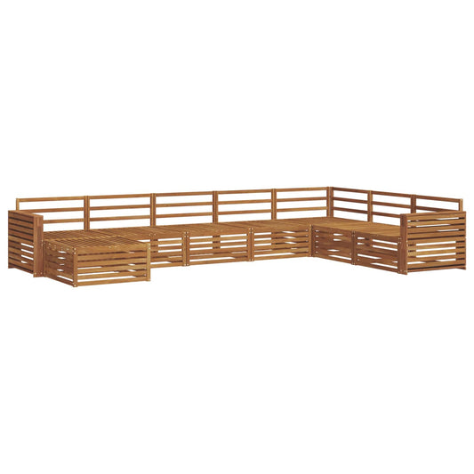Outdoor Sofa Set 8 pcs Natural Solid Acacia Wood