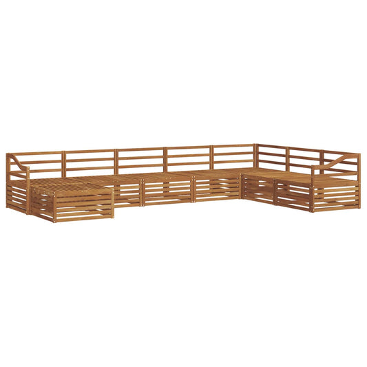 Outdoor Sofa Set 8 pcs Natural Solid Acacia Wood
