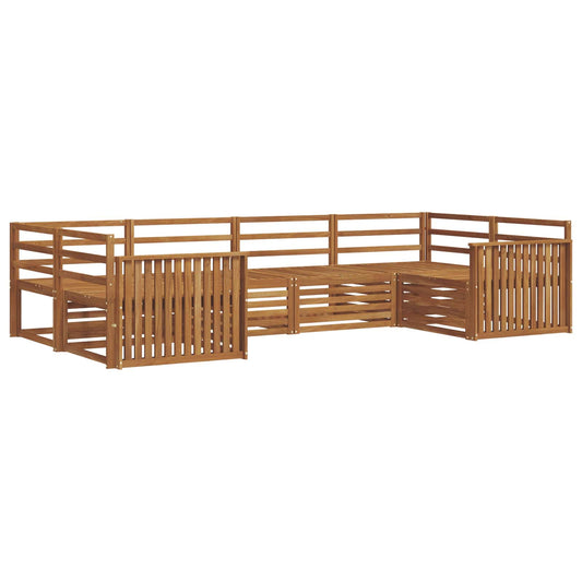 Outdoor Sofa Set 6 pcs Natural Solid Acacia Wood