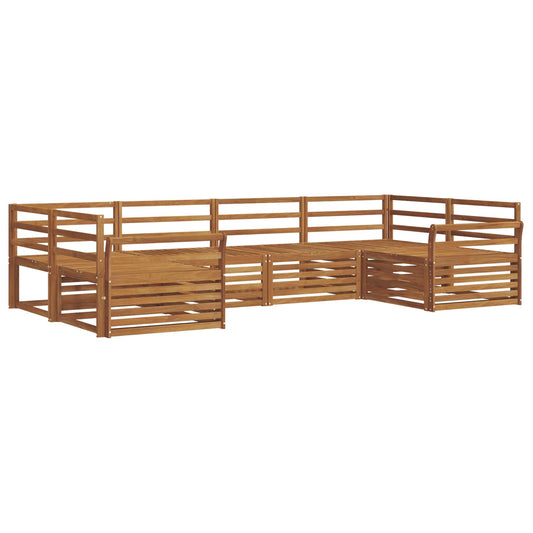 Outdoor Sofa Set 6 pcs Natural Solid Acacia Wood