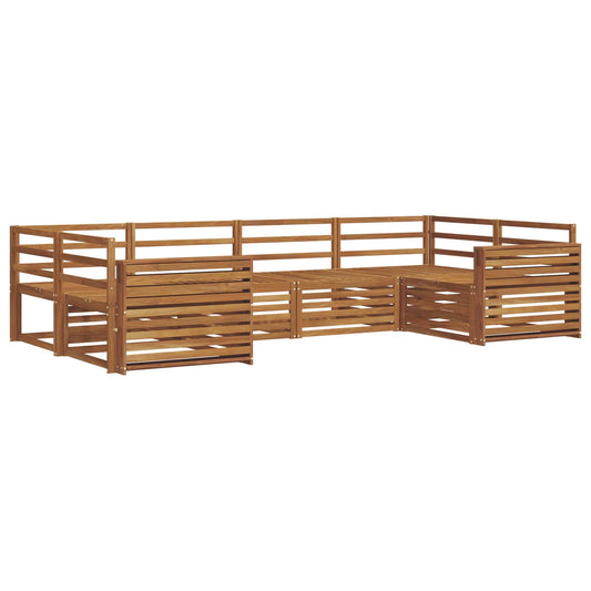 Outdoor Sofa Set 6 pcs Natural Solid Acacia Wood