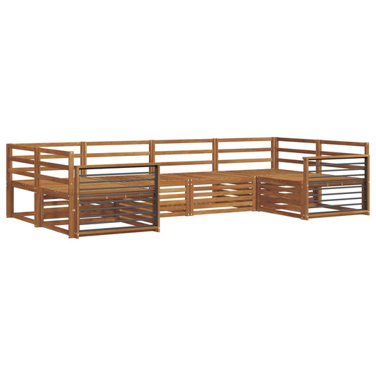Outdoor Sofa Set 6 pcs Natural Solid Acacia Wood