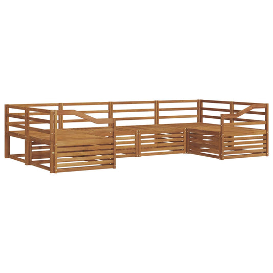 Outdoor Sofa Set 6 pcs Natural Solid Acacia Wood