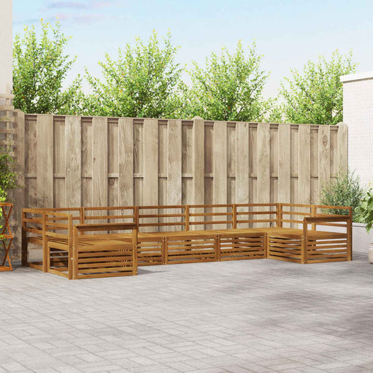Outdoor Sofa Set 7 pcs Natural Solid Acacia Wood