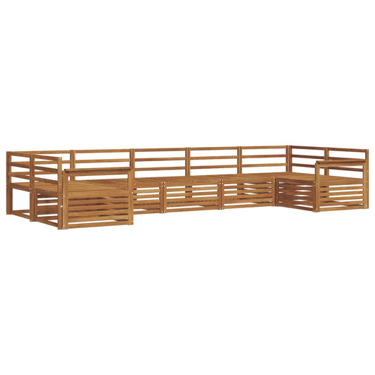 Outdoor Sofa Set 7 pcs Natural Solid Acacia Wood