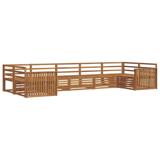 Outdoor Sofa Set 7 pcs Natural Solid Acacia Wood
