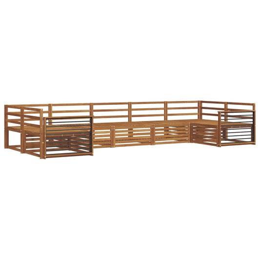 Outdoor Sofa Set 7 pcs Natural Solid Acacia Wood