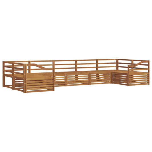 Outdoor Sofa Set 7 pcs Natural Solid Acacia Wood