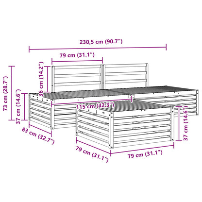 Outdoor Sofa Set 3 Piece Natural Solid Acacia Wood