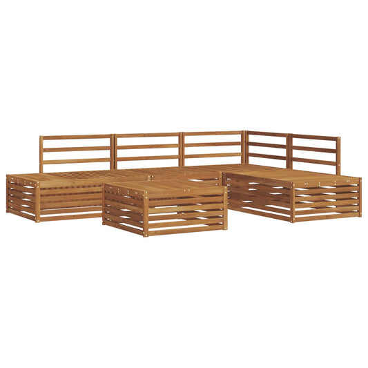 Outdoor Sofa Set 5 Piece Natural Solid Acacia Wood