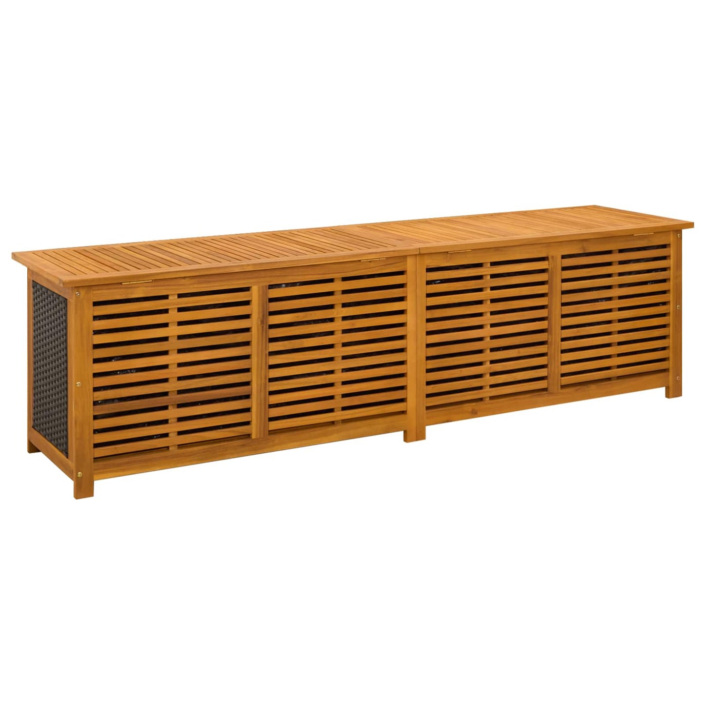 Garden Storage Box 185 L Solid Acacia Wood Black