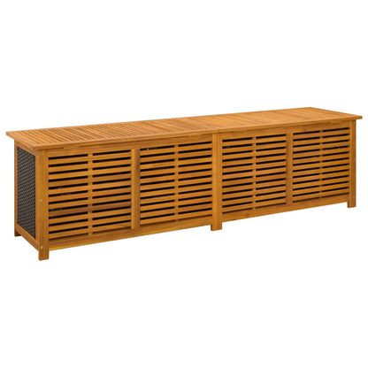 Garden Storage Box 185 L Solid Acacia Wood Black