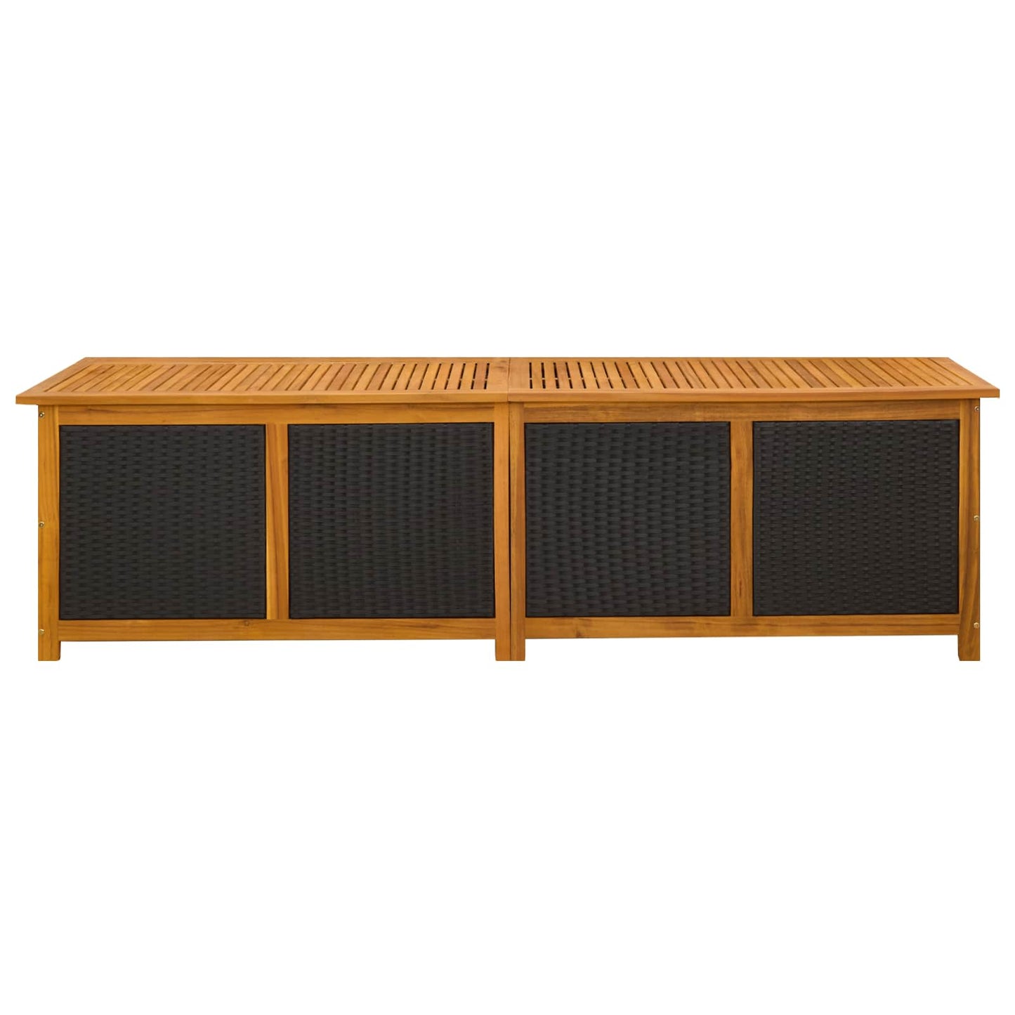Garden Storage Box 185 L Solid Acacia Wood Black
