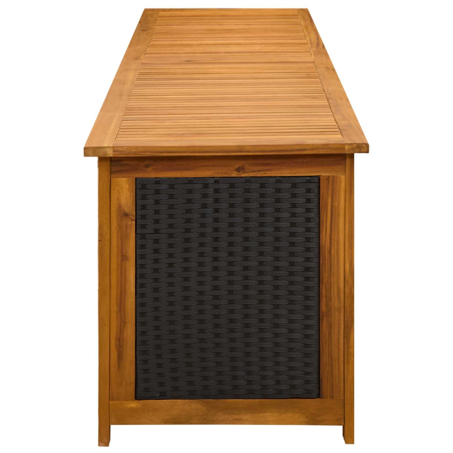Garden Storage Box 185 L Solid Acacia Wood Black