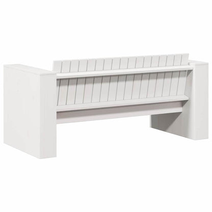 Garden Sofa White 134 x 60 x 62 cm Solid Pine Wood