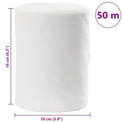 Drain Pipe White 16 x 5000 cm Fabric