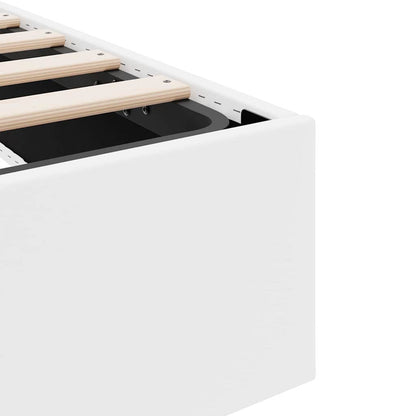 Storage Bed White 100 x 203 cm Faux leather