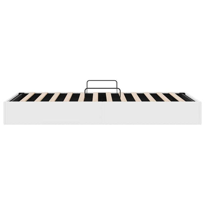 Storage Bed White 100 x 203 cm Faux leather