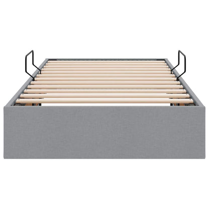Storage Bed with Storage Light Grey 90 x 190 cm Fabric