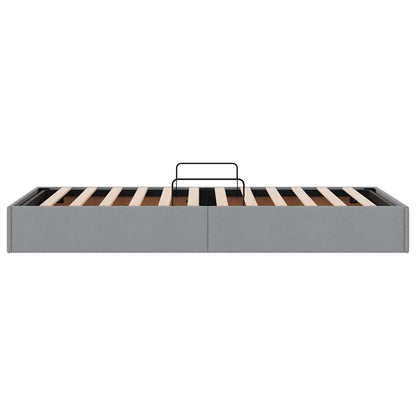 Storage Bed with Storage Light Grey 90 x 190 cm Fabric