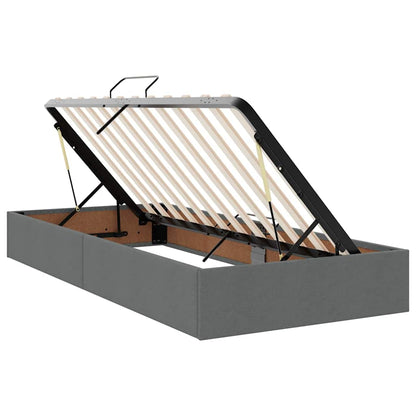Storage Bed with Storage Dark Grey 90 x 190 cm Fabric