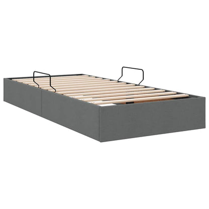 Storage Bed with Storage Dark Grey 90 x 190 cm Fabric