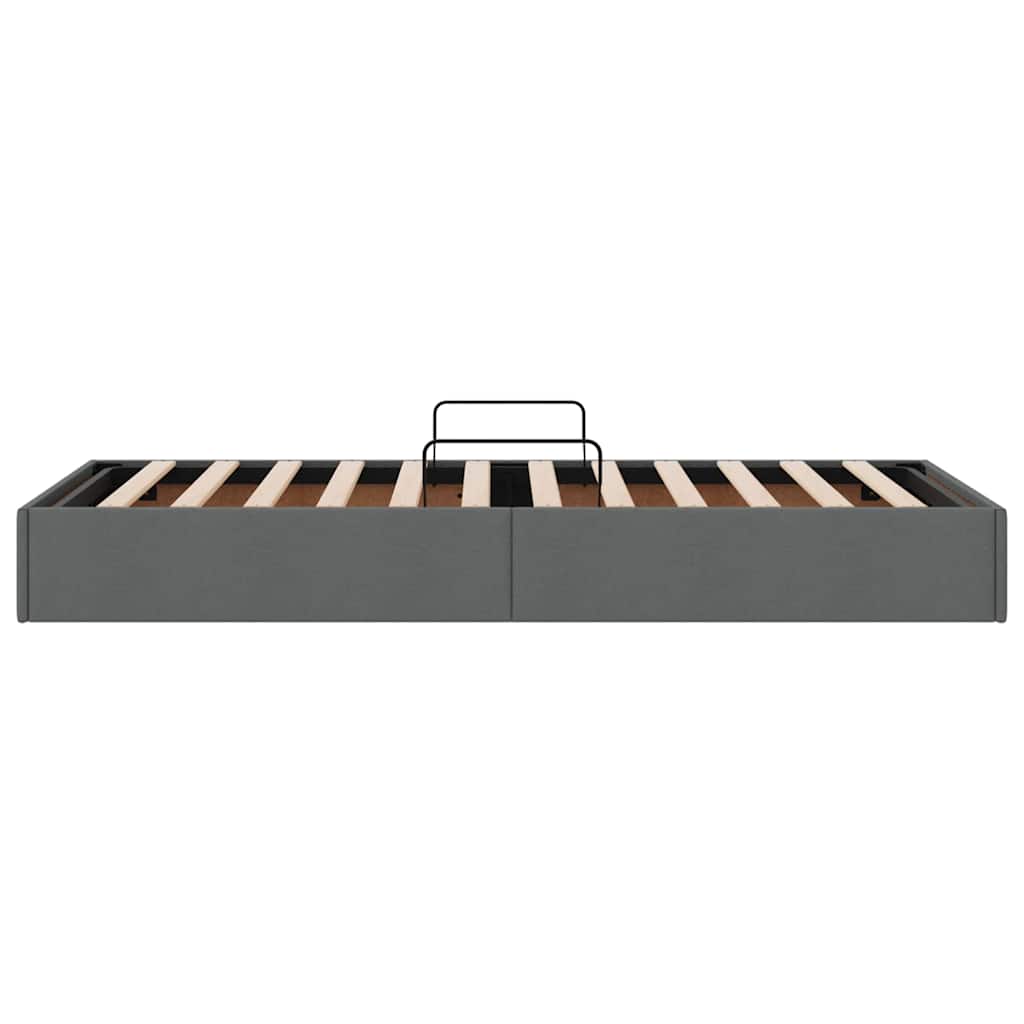 Storage Bed with Storage Dark Grey 90 x 190 cm Fabric