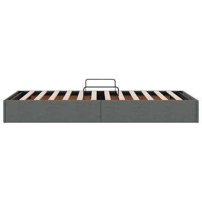 Storage Bed with Storage Dark Grey 90 x 190 cm Fabric