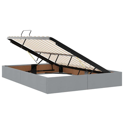 Storage Bed with Storage Light Grey 135 x 190 cm Fabric