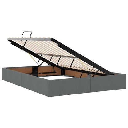 Storage Bed with Storage Dark Grey 135 x 190 cm Fabric