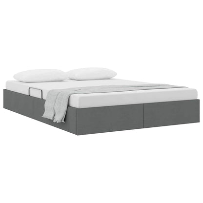 Storage Bed with Storage Dark Grey 135 x 190 cm Fabric
