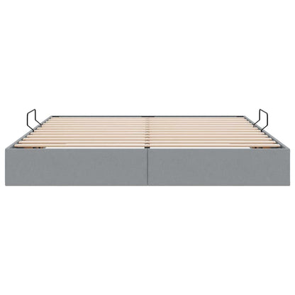 Storage Bed with Storage Light Grey 180 x 200 cm Fabric