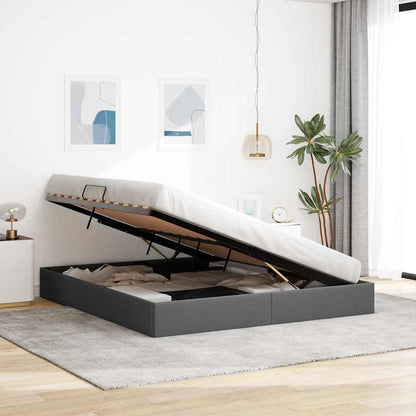 Storage Bed with Storage Dark Grey 180 x 200 cm Fabric