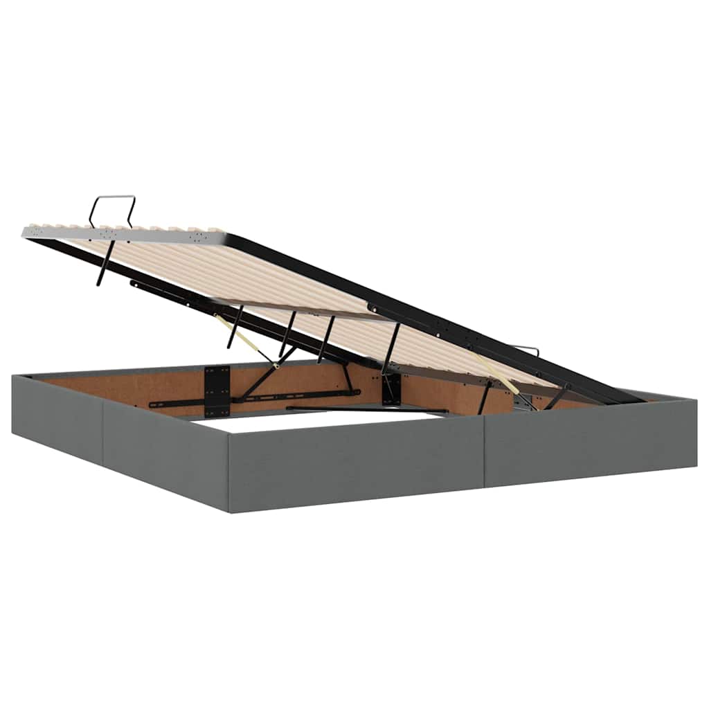 Storage Bed with Storage Dark Grey 180 x 200 cm Fabric