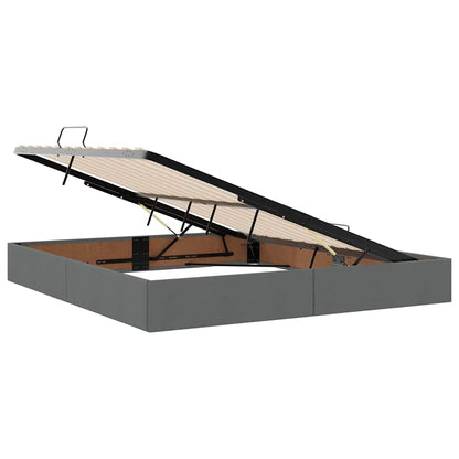 Storage Bed with Storage Dark Grey 180 x 200 cm Fabric