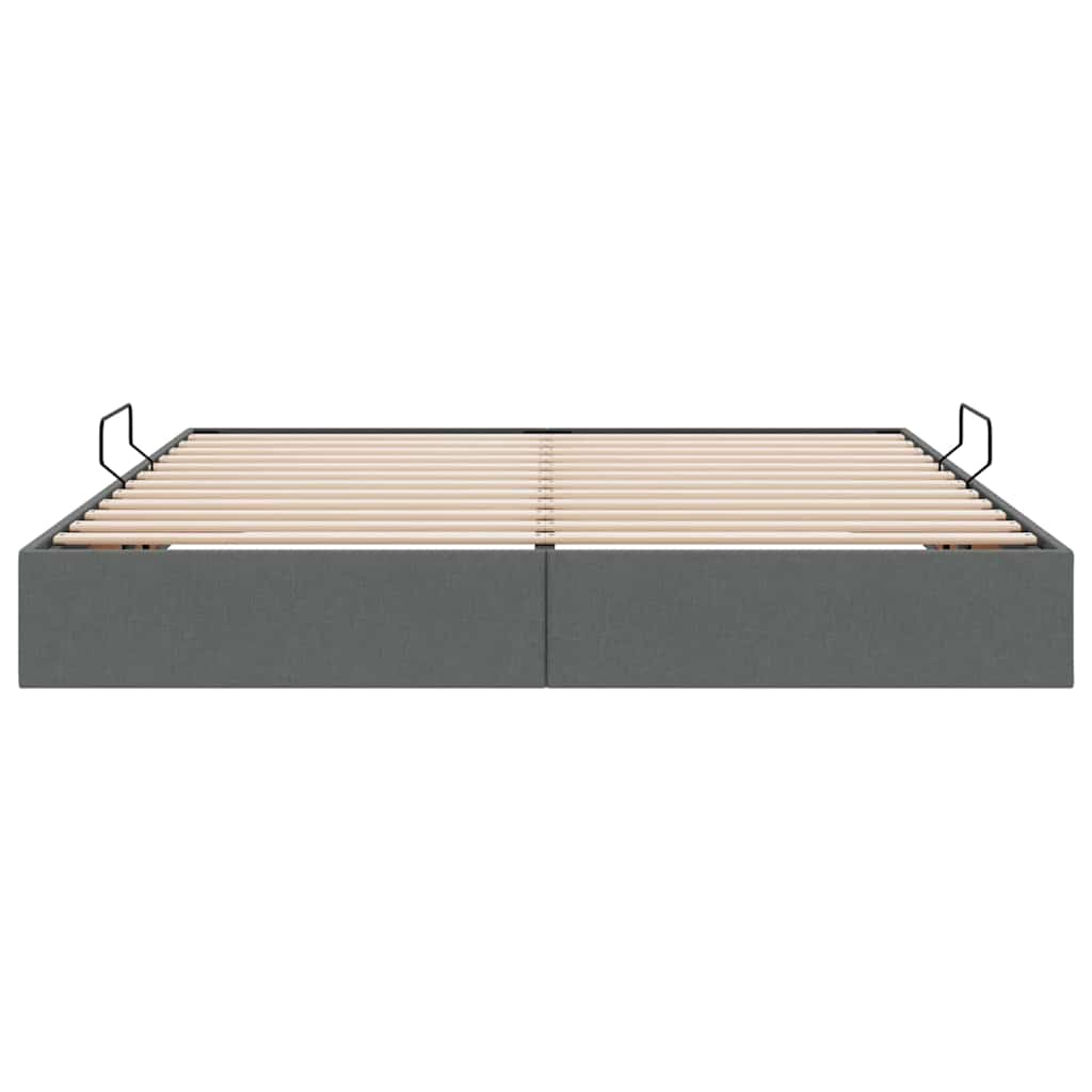Storage Bed with Storage Dark Grey 180 x 200 cm Fabric